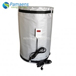 Flame Retardant Drum and Barrel Heating Blankets with Adjustable Thermostat and Overheat Protection