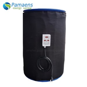 Durable Black Drum Heating Blanket with Adjustable Thermostat Used for Heating Milk, Honey, Oil without Pollution