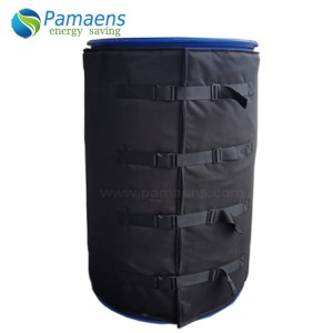 Durable Black Drum Heating Blanket with Adjustable Thermostat Used for Heating Milk, Honey, Oil without Pollution
