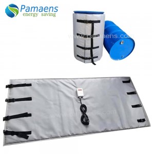 Oil Drum Heater with Temperature Controlling 0~150℃ Barrel Heater Heating Blanket for Plastic Barrels Black