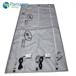 Custom Removable Drum Tank blanket Heater Jacket with Adjustable Thermostat