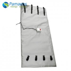 Custom Removable Drum Tank blanket Heater Jacket with Adjustable Thermostat